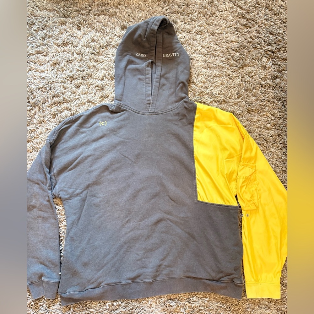 C2H4 Gray and Yellow Hoodie with Zero Gravity